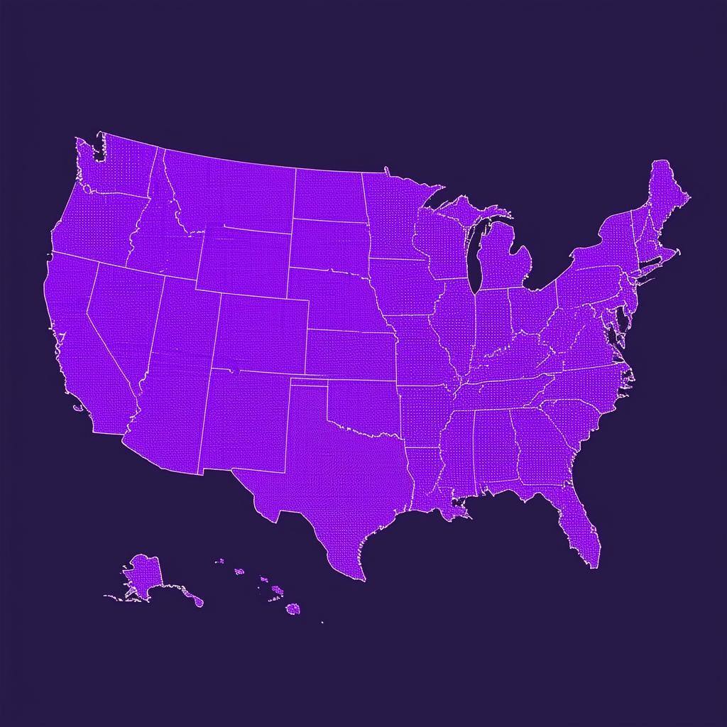 US State map in purple