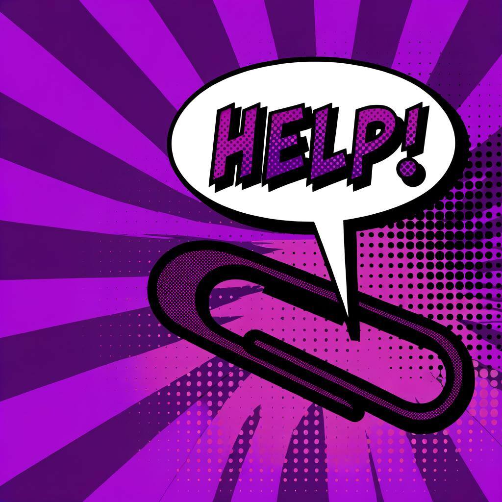 help clipart in purple