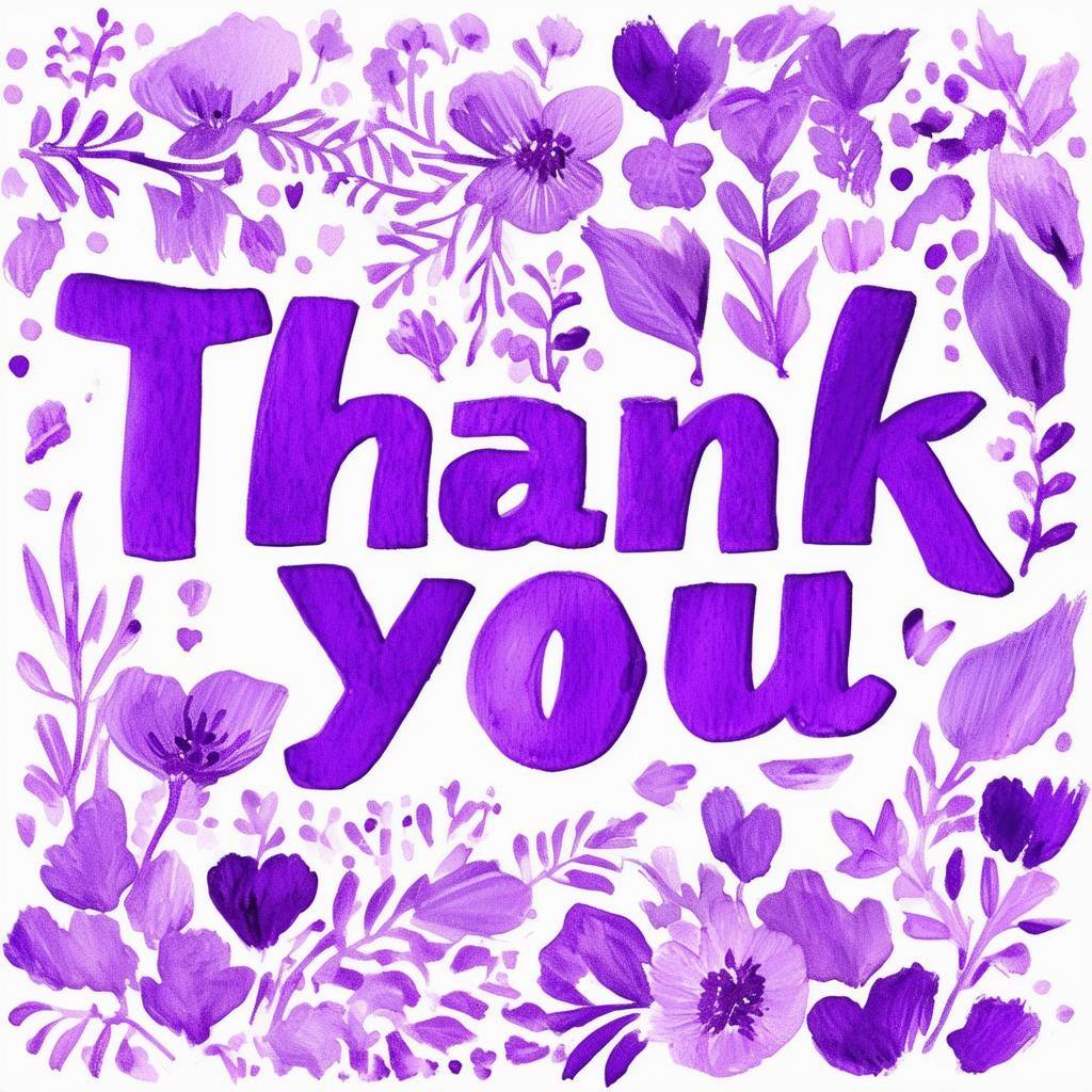 thank you in purple